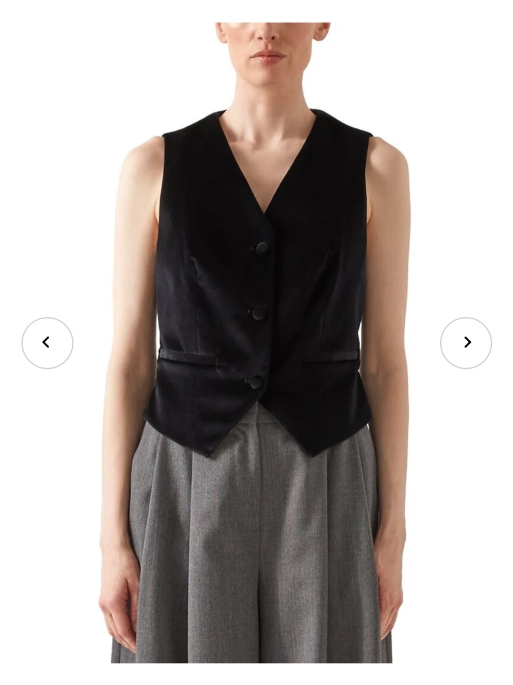 LK Bennett Black Sleeveless Tailored Vest Ami vest